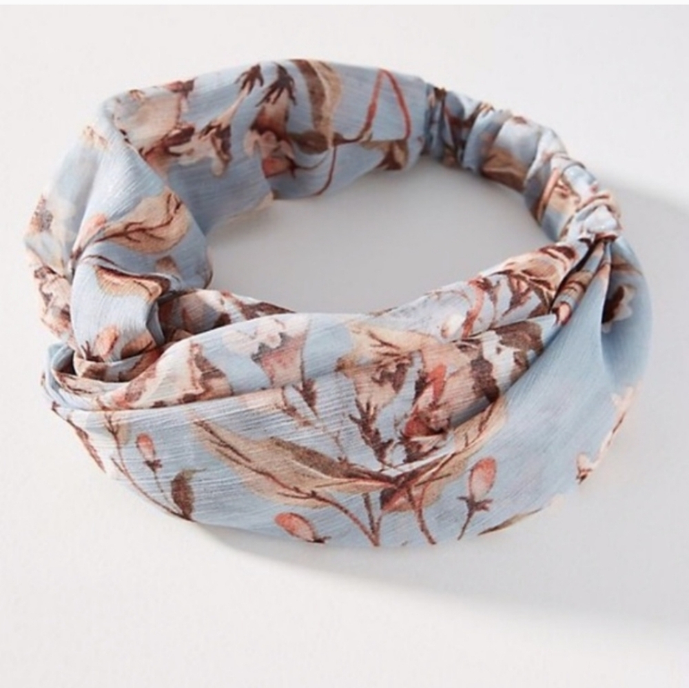 NWOT Anthropologie Amelia Blue Floral Headband